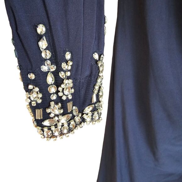 Mac Duggal Navy One-Shoulder Maxi Dress - Picture 6 of 11